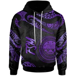 Federated States Of Micronesia Polynesian Hoodie - Poly Tattoo Purple Version
