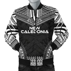 New Caledonia Polynesian Chief Mens Bomber Jacket - Black Version