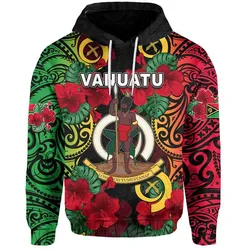 Vanuatu And Hibiscus Hoodie LT6