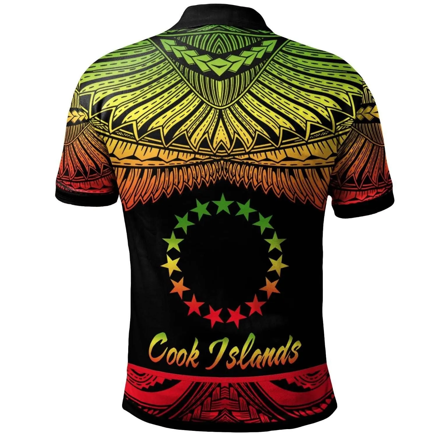 Cook Islands Polynesian Polo Shirt - Poly Tattoo Reggae Version