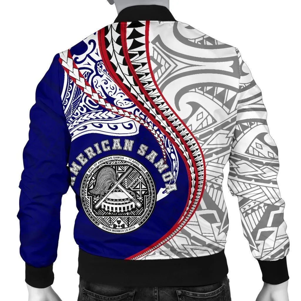 American Samoa Mens Bomber Jacket Kanaloa Tatau Gen AS