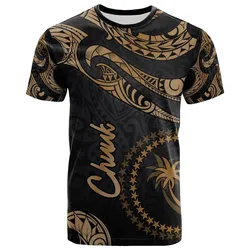 Chuuk Micronesia T-Shirt - Poly Tattoo Gold Version