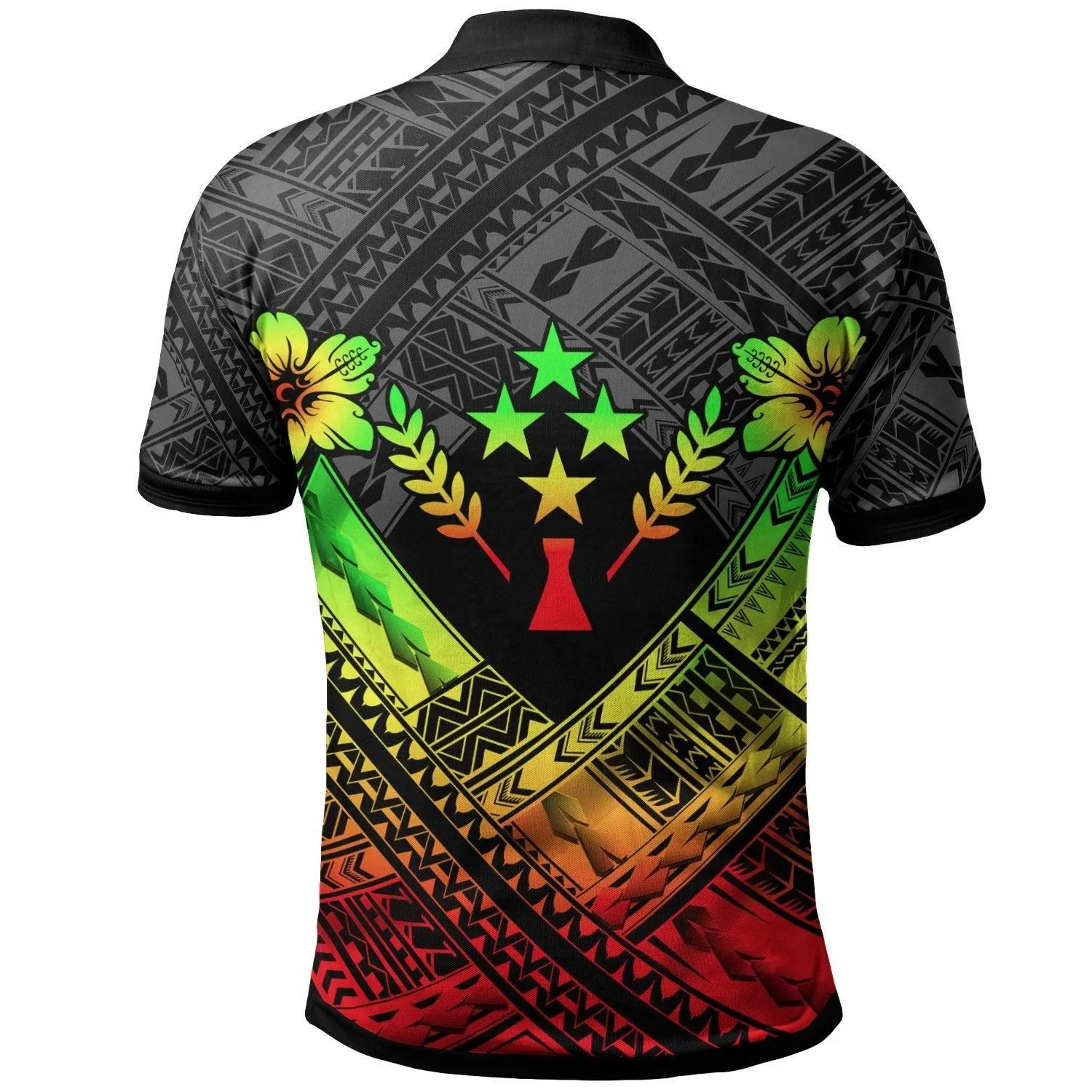 Kosrae Polynesian Personalised Polo Shirts - Kosrae Reggae  Camisole Hibiscus Style