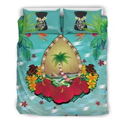 Guam Latte Stones Hibiscus Bedding Set A02
