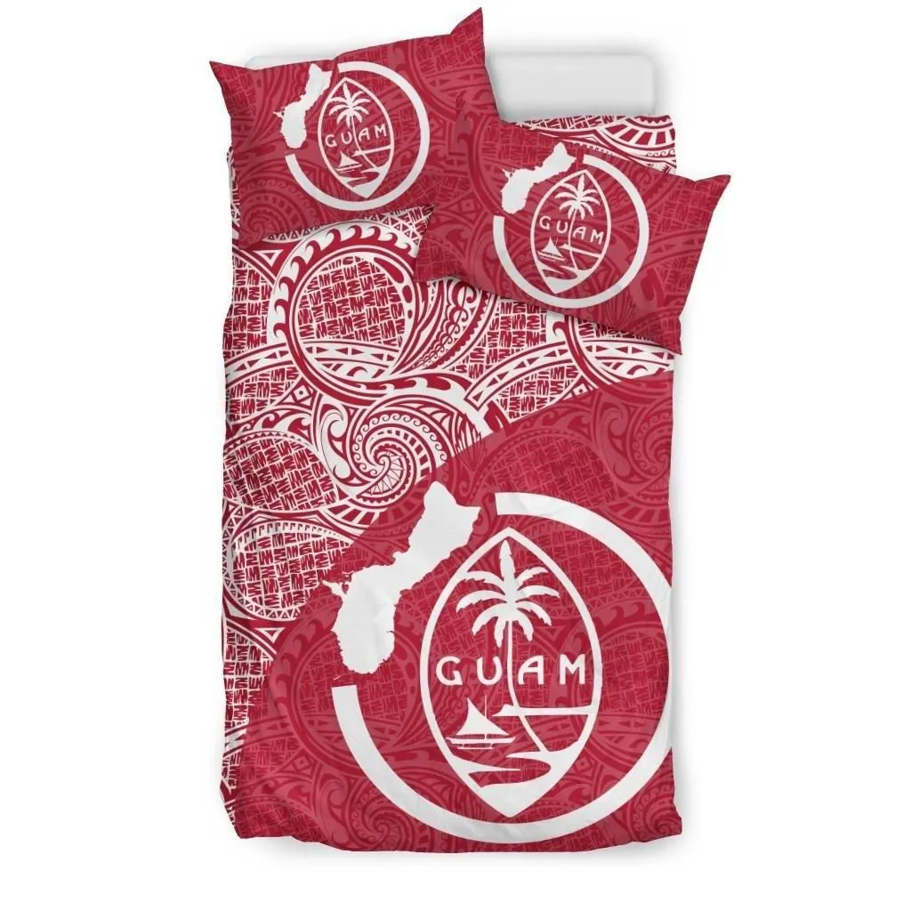Alohawaii Bedding Set - Cover and Pillow Cases Guam Coat Of Arm Map Polynesian 12 TH7