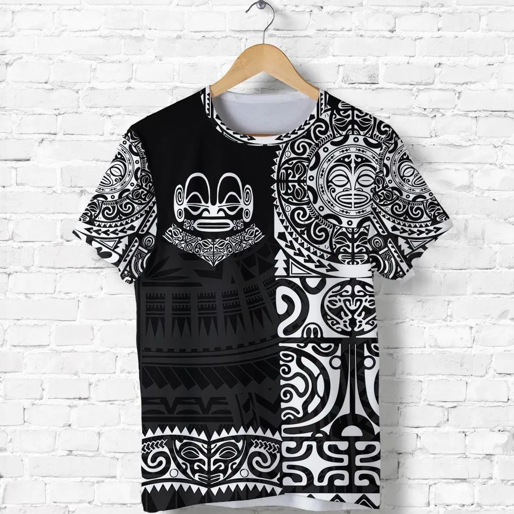 (Custom Personalised) Marquesas Islands T Shirt Marquesan Tattoo Unique Style - Black LT8