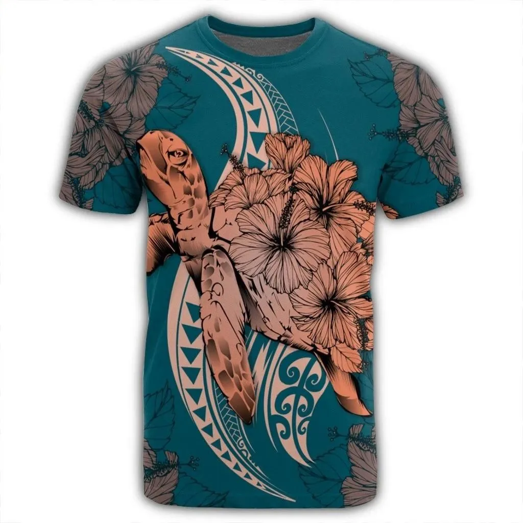 Alohawaii Tee - Hawaii Polynesian Turtle Hibiscus T-shirt AH - J4R