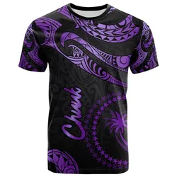 Chuuk Micronesia T-Shirt - Poly Tattoo Purple Version
