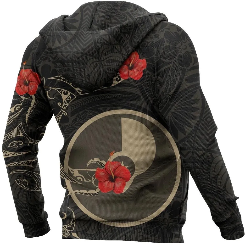 Alohawaii Clothing - Hoodie Yap Hibiscus Tattoo Style A7