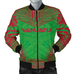 Vanuatu Flag Polynesian Chief Men's Bomber Jacket - Bn10