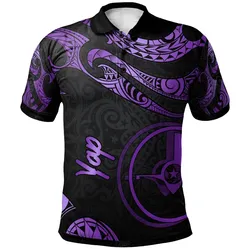 Yap Polynesian Polo Shirt - Poly Tattoo Purple Version