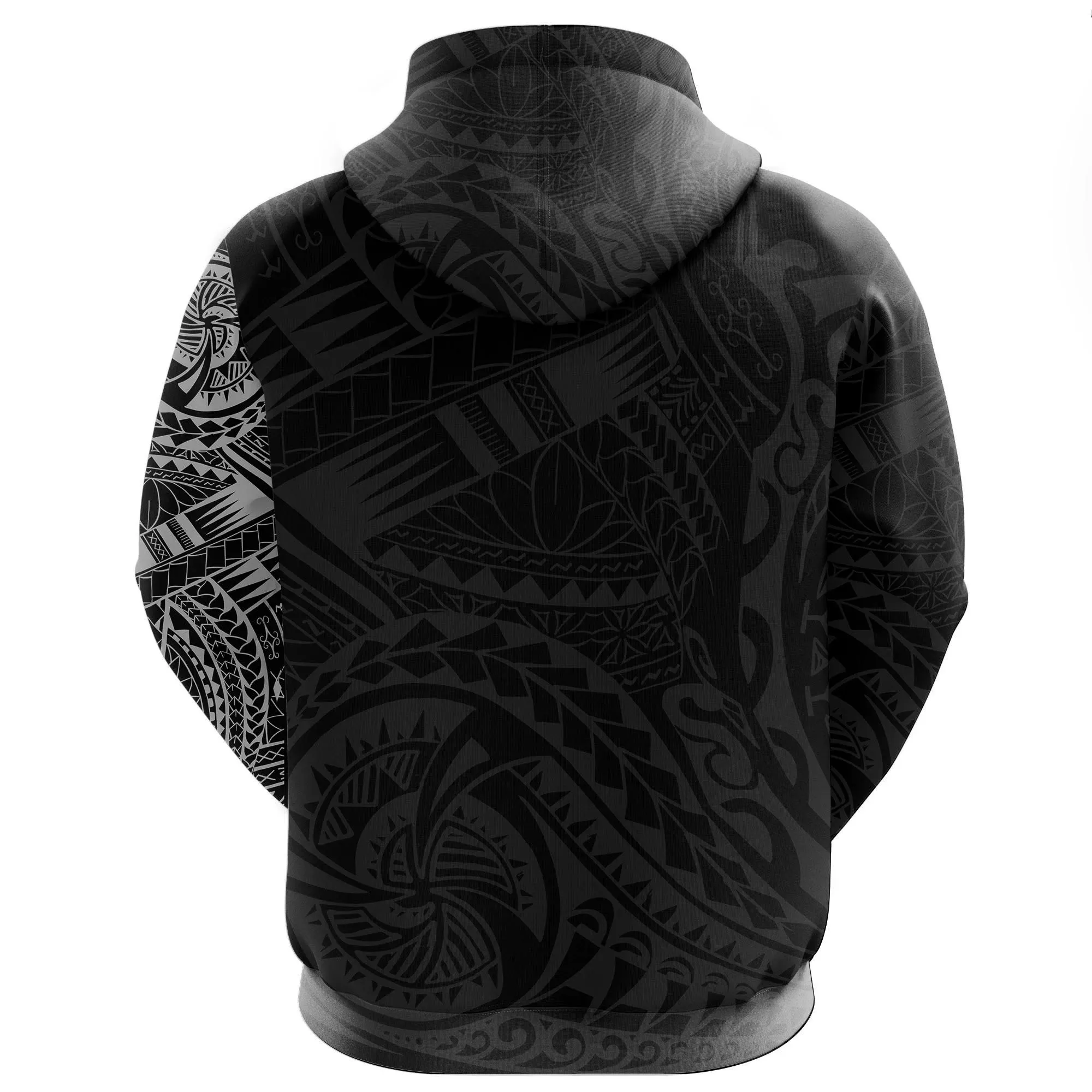 Turtle Tattoo Hoodie Polynesian - Gray A7