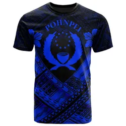 Pohnpei Polynesian  T-Shirts - Pohnpei Blue Seal Camisole Hibiscus Style - BN18