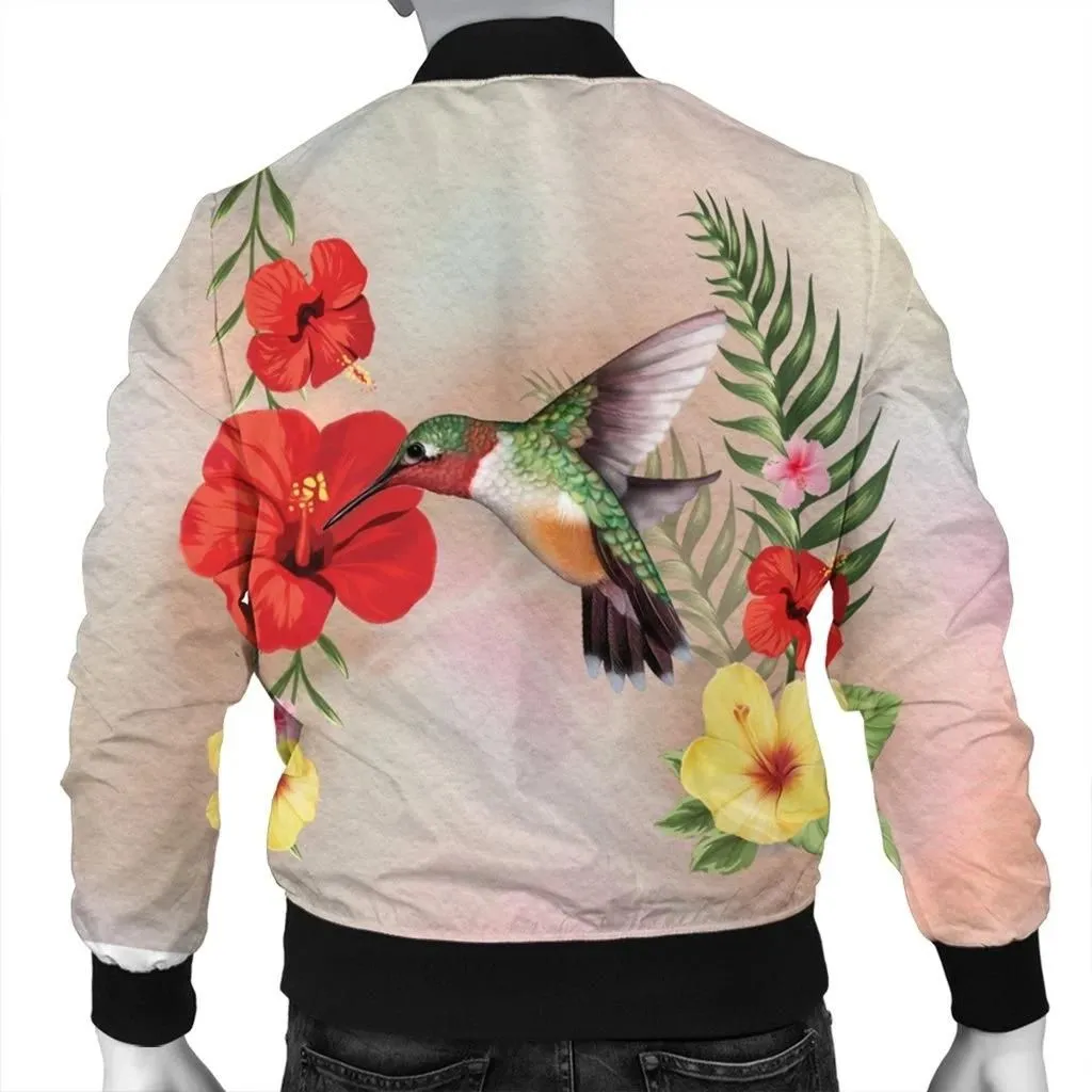 FamilyGater Jacket - Hawaiian Hummingbirds Hibiscus Polynesian Bomber Jacket - AH - JR