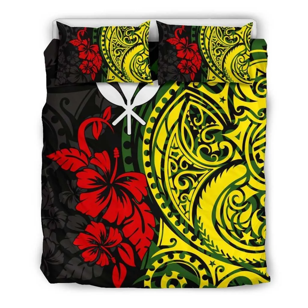 Hawaii Bedding Set Polynesian Patterns With Hibiscus Flowers Bn15 Dhc28111749Dd