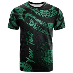 Hawaii Polynesian Custom Personalised T Shirt - Poly Tattoo Green Version