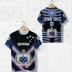 (Custom Personalised) Manu Samoa Rugby T Shirt Creative Style - Black, Custom Text And Number