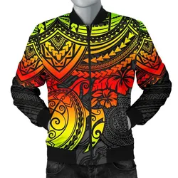 Polynesian Bomber Jacket (Men)- Polynesian Reggae Turtle - BN15