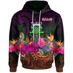 Tuvalu Personalised Hoodie - Summer Hibiscus