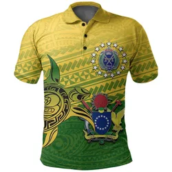 Cook Islands Rugby Turtle Polynesian Polo Shirt - TOPKOPZ