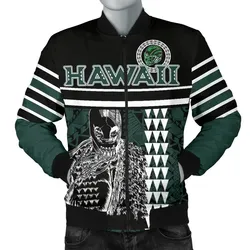 FamilyGater Jacket - Personalised - Hawaii Kakau Polynesian Warrior Football \bMen's Bomber Jacket - Rainbow Style J5