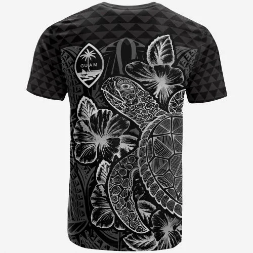 Vibe Hoodie Guam T shirt - Guam Coat Of Arms Turtle Hibiscus Black