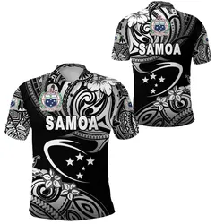 Manu Samoa Rugby Polo Shirt Unique Vibes - Black
