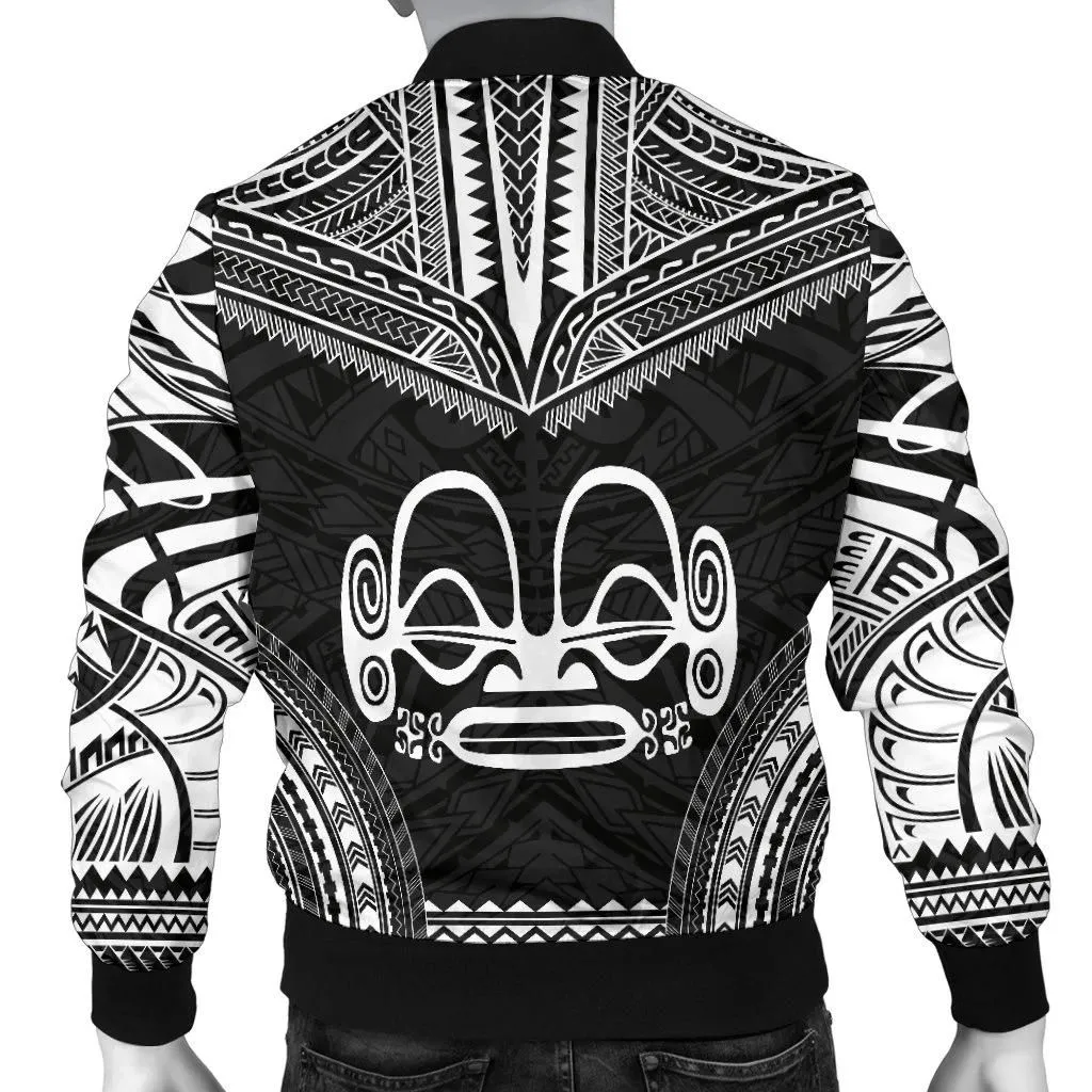 Marquesas Islands Polynesian Chief Men's Bomber Jacket - Black Version - Bn10