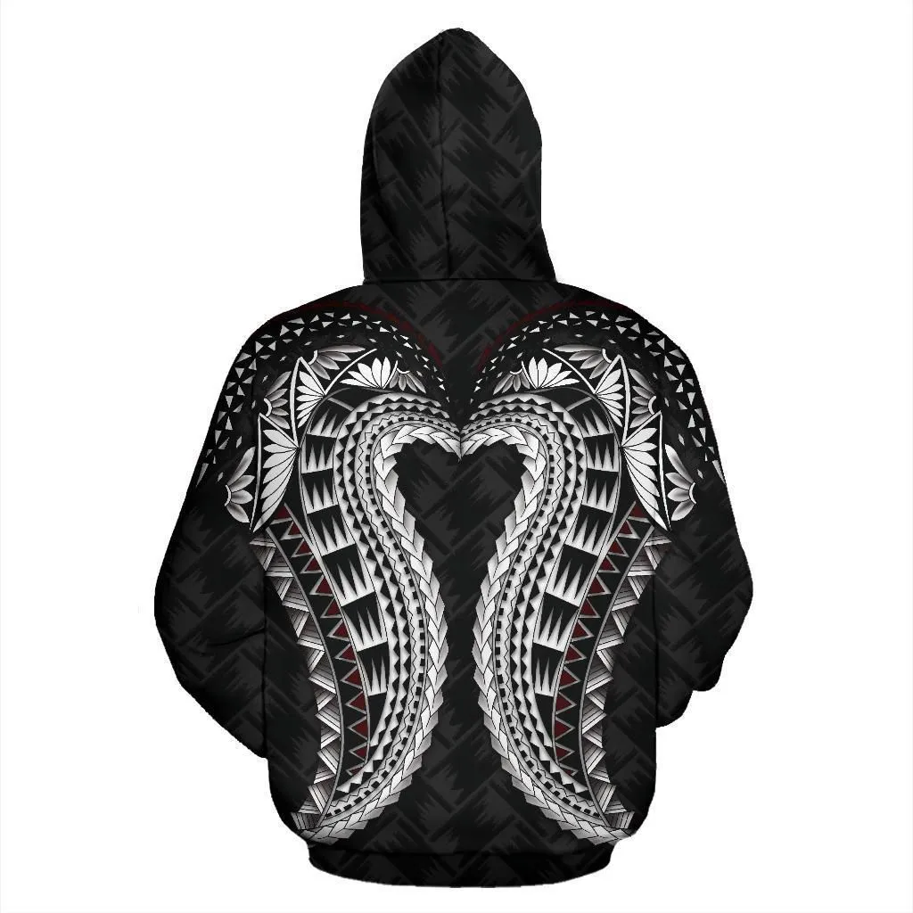 Kanaka Maoli (Hawaiian) Hoodie, Hawaii Tattoo Polynesian Wings Style