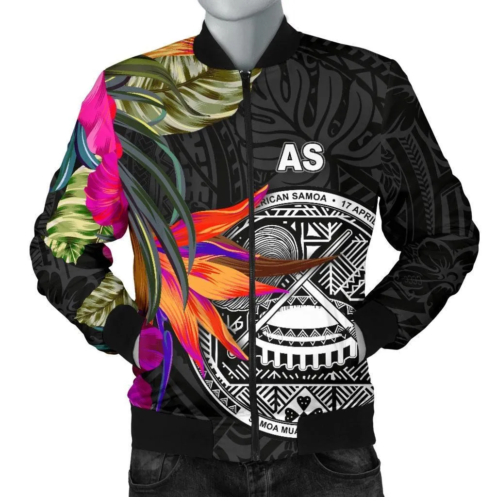 FamilyGater Jacket - Bomber Jacket American Samoa - Polynesian Hibiscus Pattern - BN39