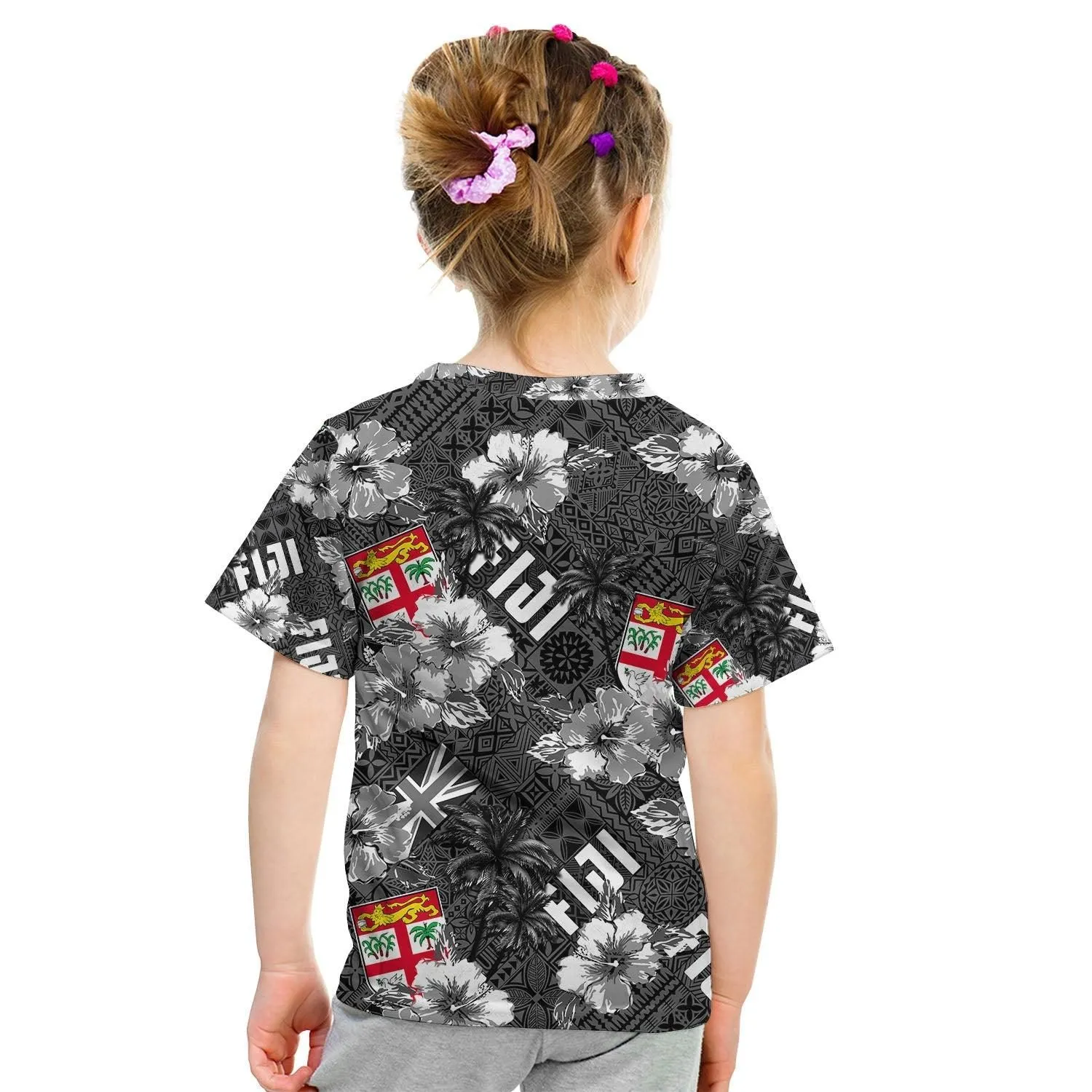 Fiji Hibiscus T Shirt KID Hawaii Style No.3 LT6