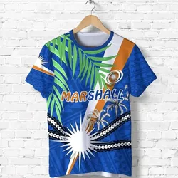 Marshall Islands Rugby T Shirt Coconut Leaves K13