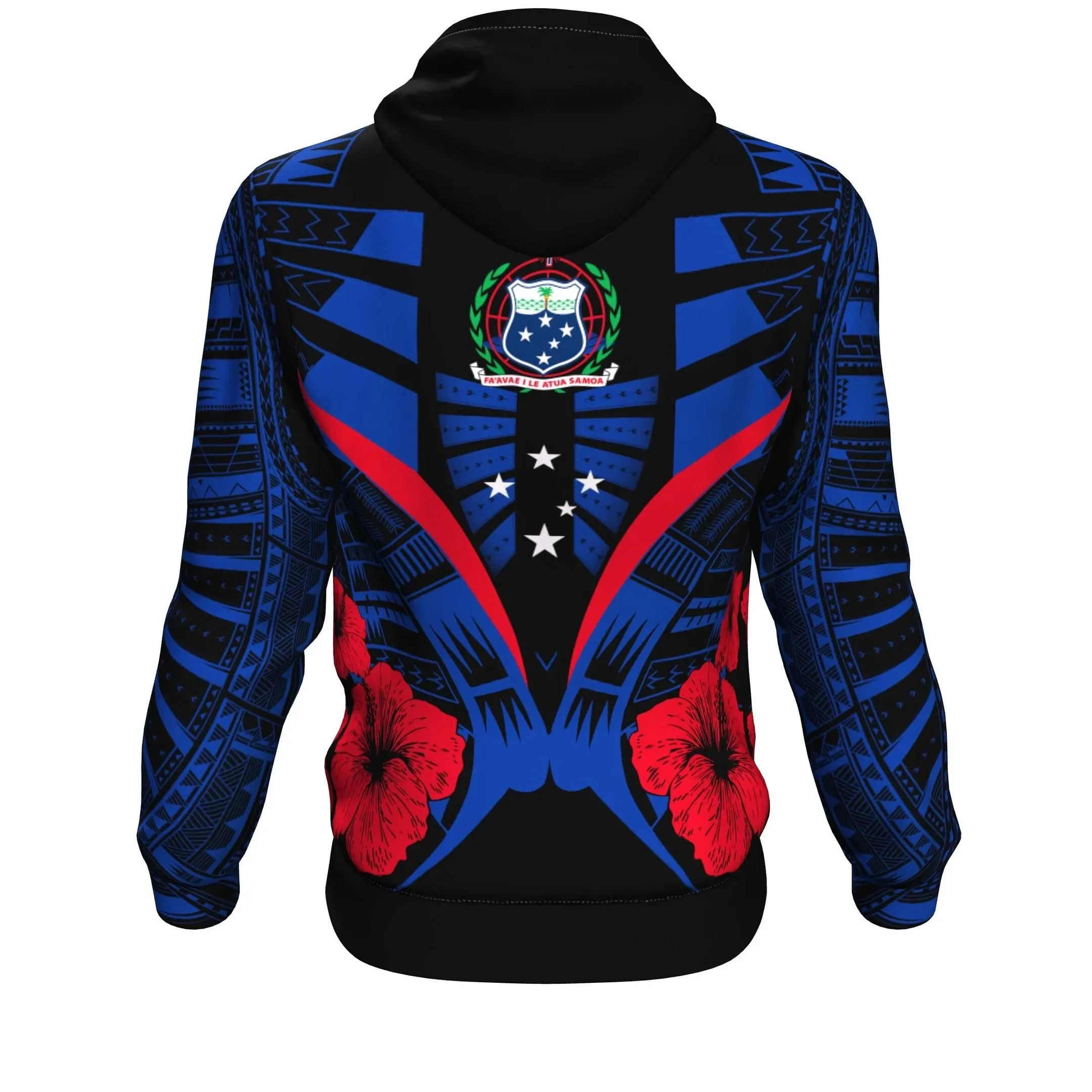 Alohawaii Clothing - Hoodie Samoa Tattoo Hibiscus K7