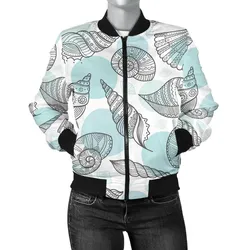 Shell Polynesian Tribal  WomenS Bomber Jacket