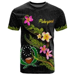 Pohnpei Polynesian T shirt - Plumeria Tribal