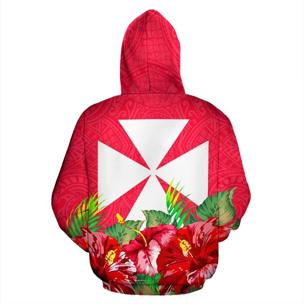 Wallis And Futuna Polynesian Hoodie Flag Hibiscus - BN39