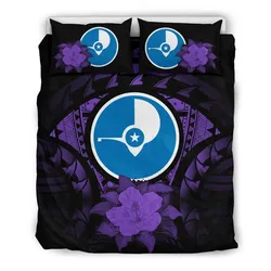 Yap Purple Hibiscus Bedding Set All Over Prints