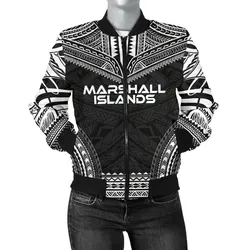 FamilyGaterJacket - Bomber Jacket Marshall Islands Polynesian Chief - Black Version - Bn10