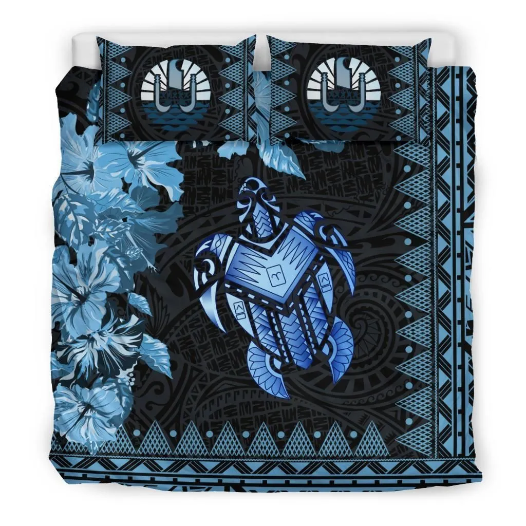 Polynesian Tahiti Turtle Hibiscus Ad Bedding Set Camlixm
