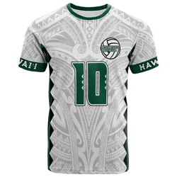 Hawaii Custom Personalised T-Shirt - Hawaii Men Volleyball Team Supporter Polynesian Tattoo