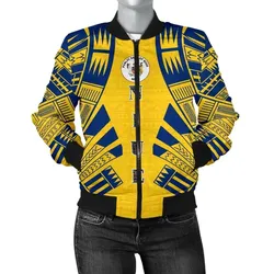 FamilyGaterJacket - Bomber Jacket Niue Polynesian Tattoo Flag - BN0110
