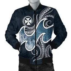 Wallis and Futuna Polynesian Mens Bomber Jacket - Ocean Style