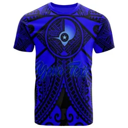 Yap Custom Personalised T-Shirt  - Blue Seal with Polynesian Tattoo