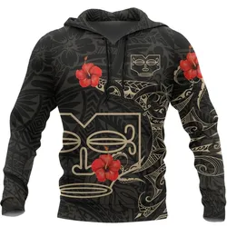Alohawaii Clothing - Hoodie Marquesas Islands Hibiscus Tattoo Style A7