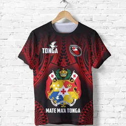 Tonga Rugby T shirt Mate Maa Tonga Tribal Pattern