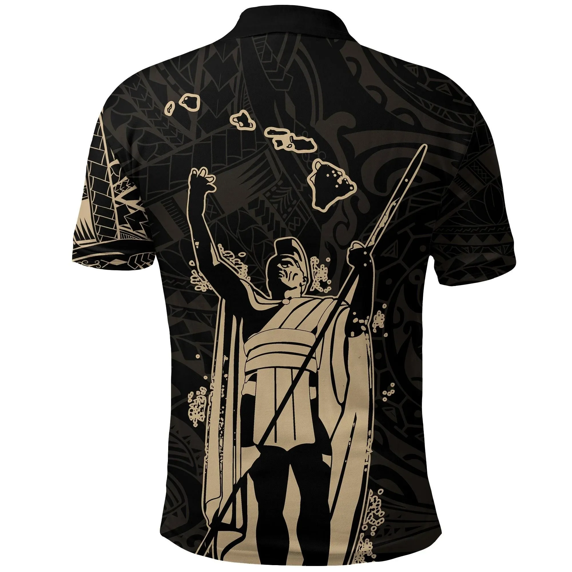 Alohawaii Shirt - Polo Shirt Hawaii King Kanaka Maoli - Tattoo Style A7