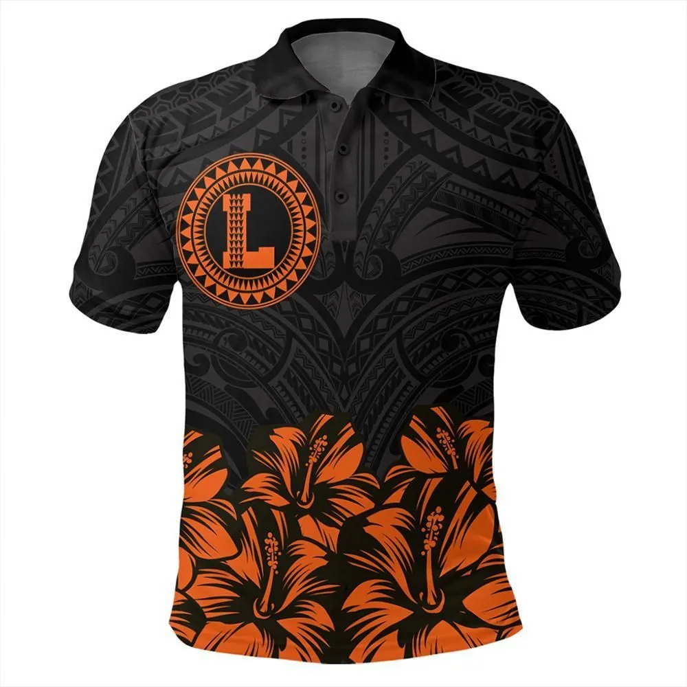 Lanai Map Hibiscus Polynesian Polo Shirt - Lithe Style - AH