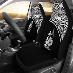 New Caledonia Car Seat Covers - New Caledonia Coat Of Arms Polynesian White Curve