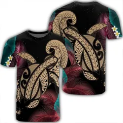 Hawaii Turtle Polynesian Tropical T-Shirt - Ghia Style Gold - AH