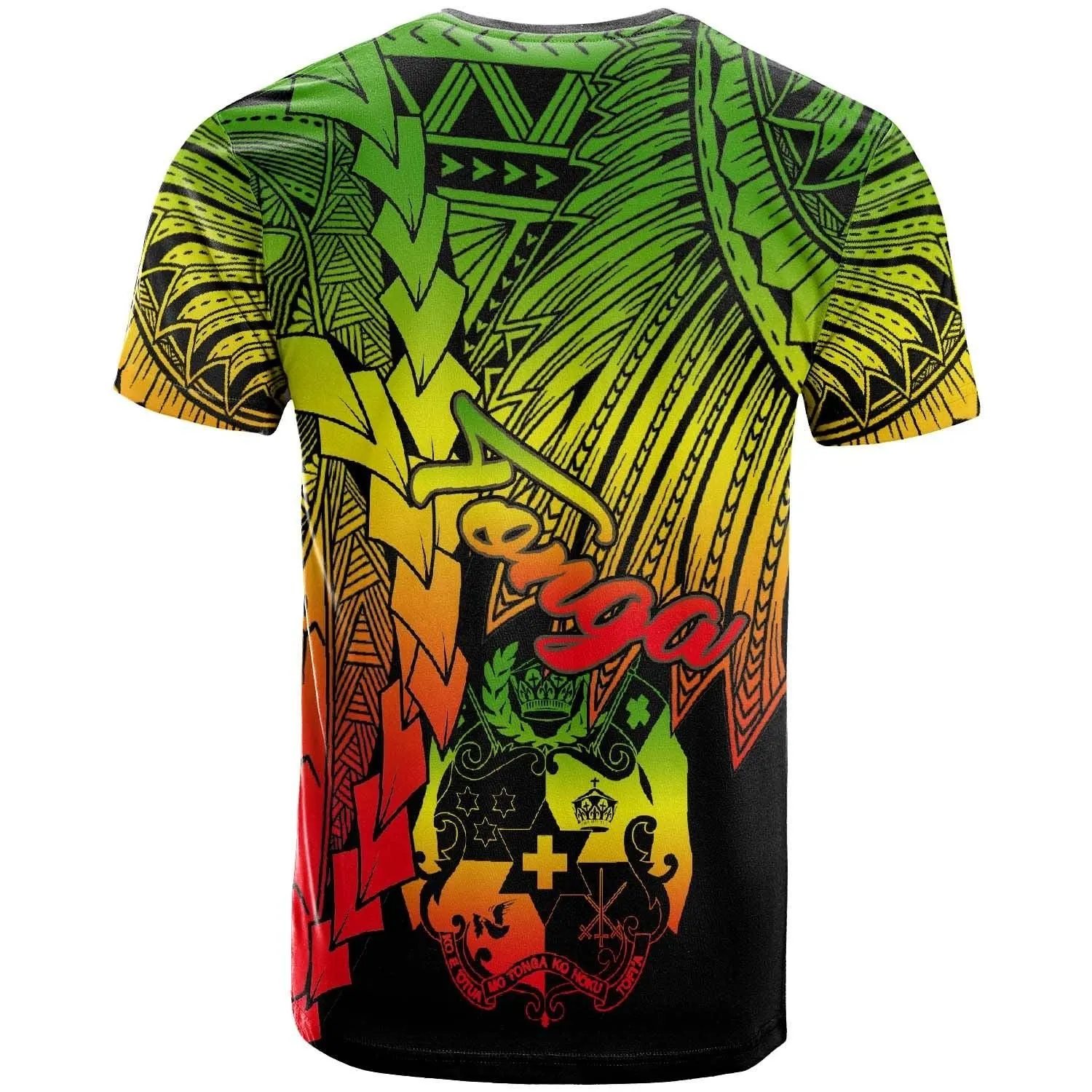 Tonga Polynesian T-Shirt - Tribal Wave Tattoo Reggae